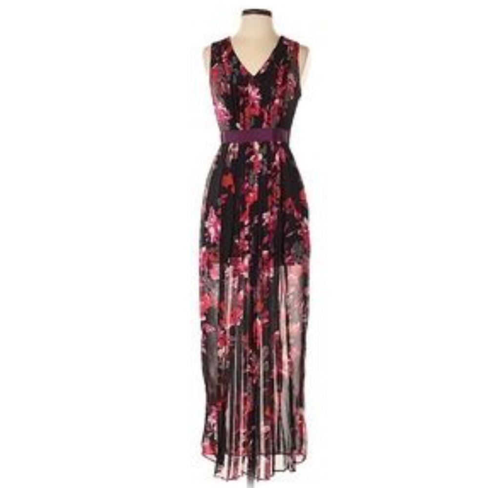 Black floral maxi dress
